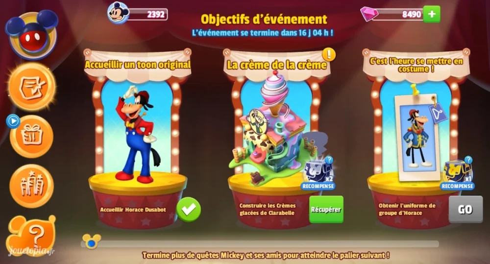 DMK : Cadeaux d'étape d'évènement