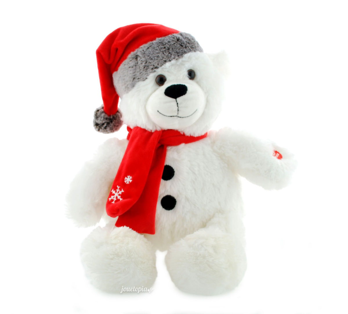 Peluche musical et lumineuse ours blanc MES PETITS CAILLOUX
