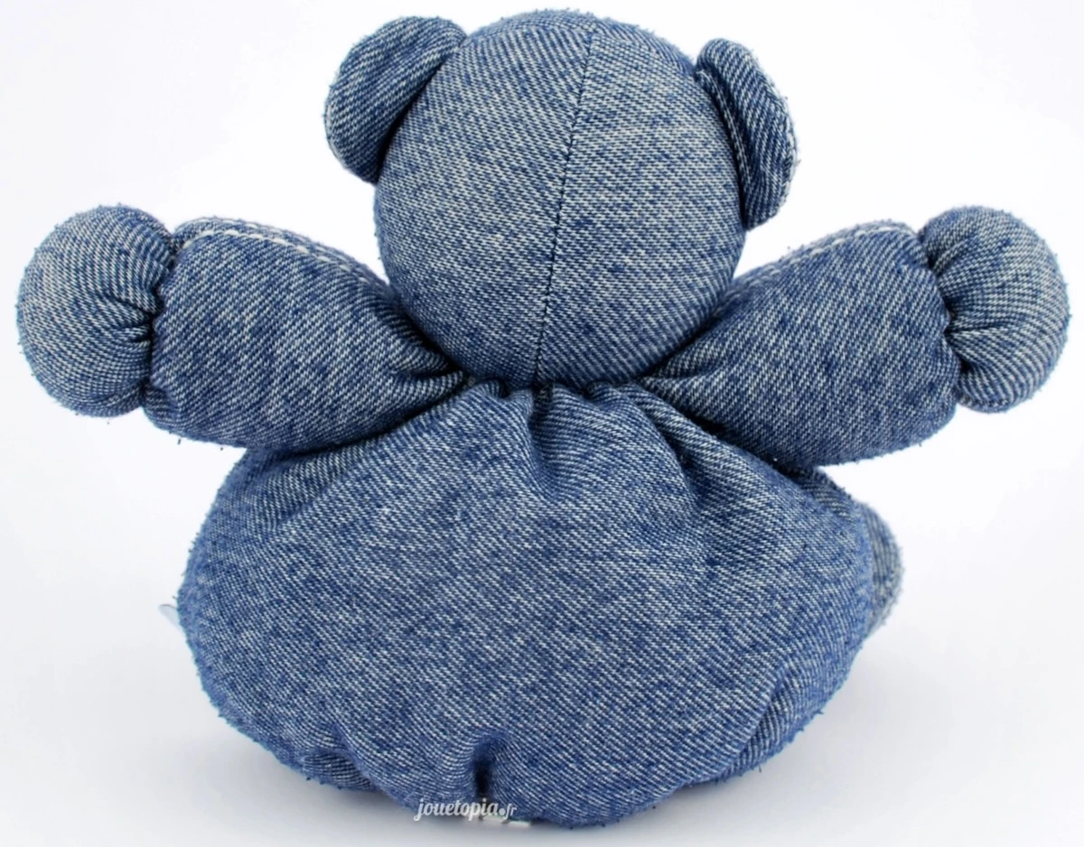 Doudou ourson en jean Kaloo (de dos)